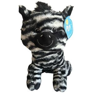 Toy Box Zebra Sitting Plush Stuffed Animal 10in Black White All Ages